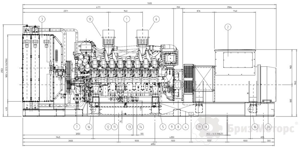 дизель электростанция CTM MT.2300 (1840 кВт)