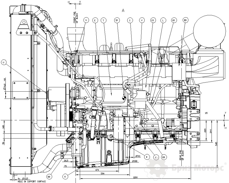 Volvo TWD1643GE чертеж