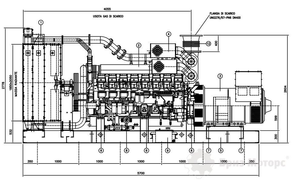 дизель электростанция CTM M.2000 (1616 кВт)