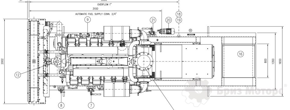 Чертеж дизельная электростанция 1000 кВт CTM C.1260-02.jpg