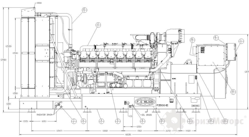 FG Wilson P2500E1 (1818 кВт) - Дизельная электростанция от Бриз Моторс