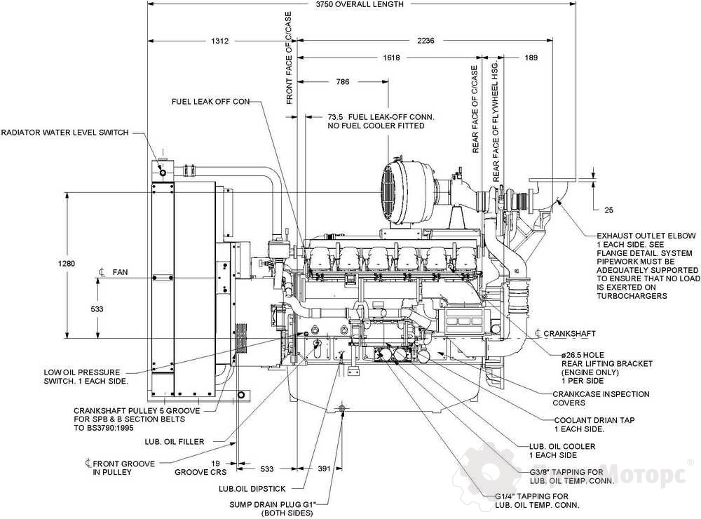 Perkins 4012-46TWG3A Бриз Моторс