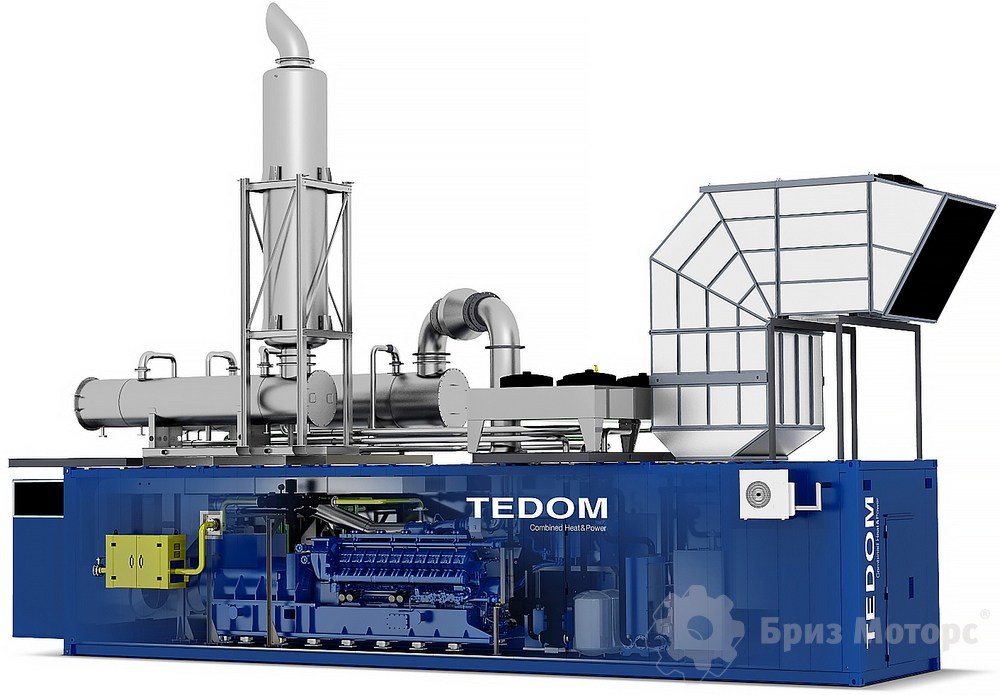 TEDOM Quanto-1500 in Container.jpg Газовая электростанция Tedom Quanto D1600 (1560 кВт)