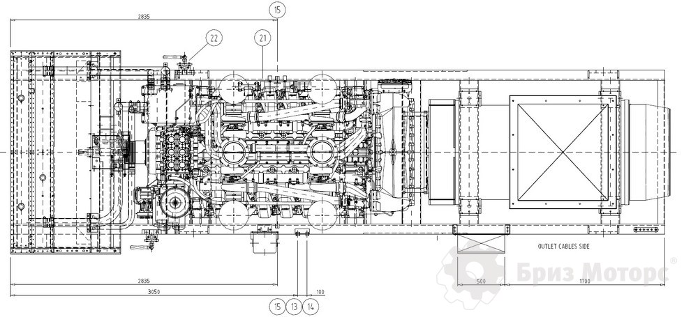 дизель электростанция CTM MT.2300 (1840 кВт)