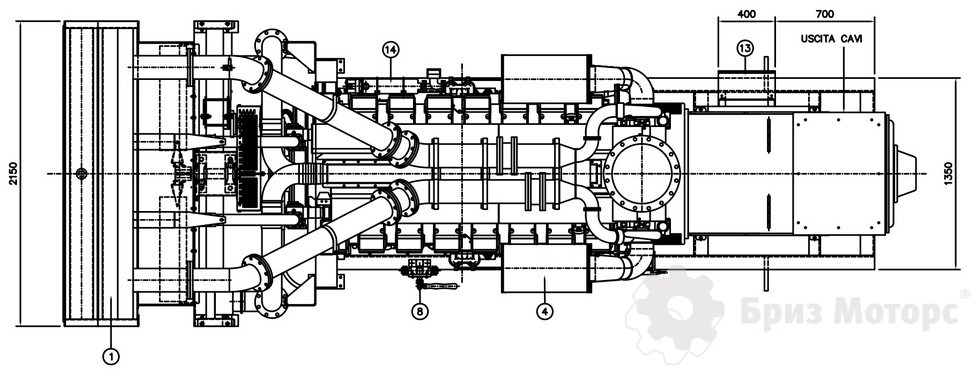 дизель электростанция CTM M.2000 (1616 кВт)