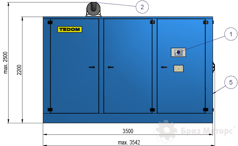 Газовая электростанция Tedom Cento T100 TNGG (104 кВт)