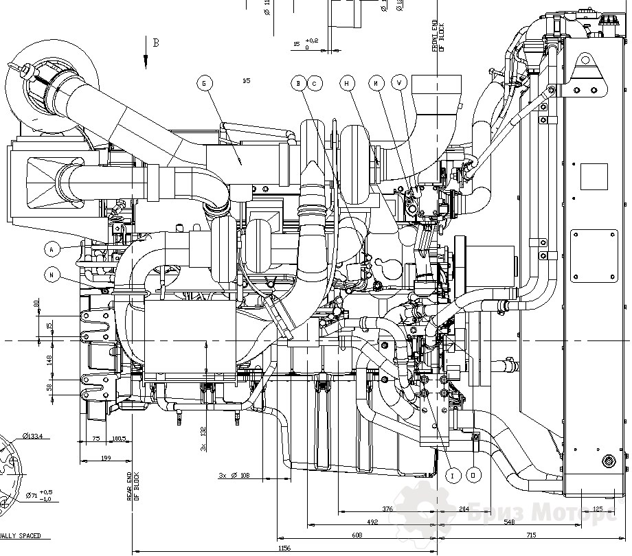 Volvo TWD1643GE чертеж