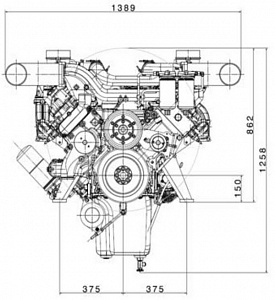 Двигатель Doosan DP222LC, фото 1