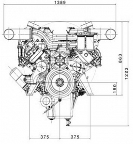Двигатель Doosan DP180LB, фото 1