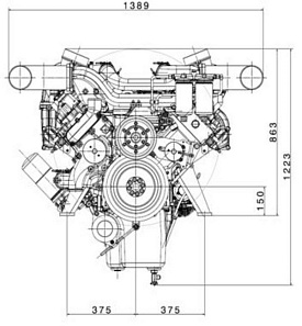 Двигатель Doosan DP180LB, фото 1