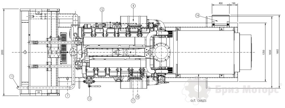 дизель электростанция CTM M.1400 (1120 кВт)