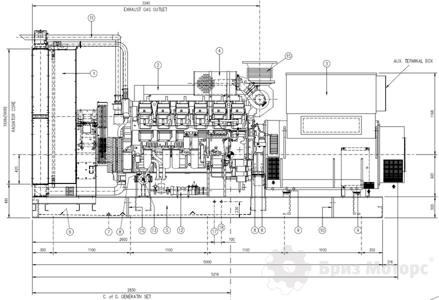 дизель электростанция CTM M.1400 (1120 кВт)